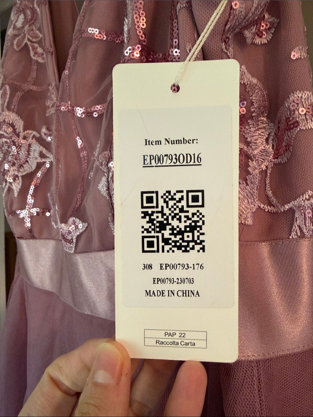 Ever Pretty Dusty Mauve V-Neck High-Low Tulle Dress - Picture 2 of 7